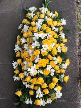 Rose and Freesia Coffin Spray