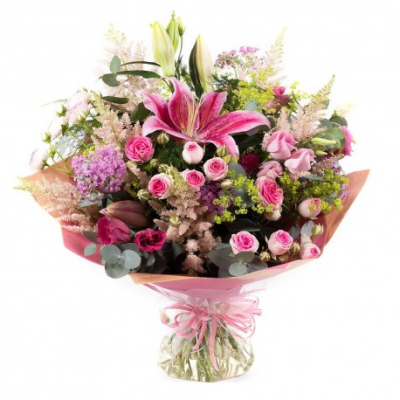 Pink Symphony - Looking for that ultimate gift that's out of this world!? Look no further. This fabulous hand-tied of the finest and freshest blooms is all you need to make a lasting impression...