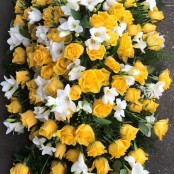 Rose and Freesia Coffin Spray